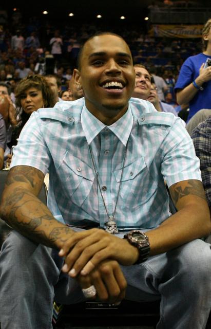 Chris Brown Lakers Game