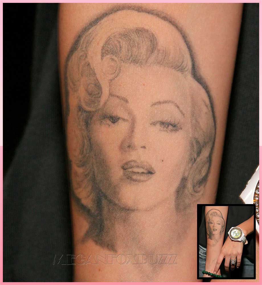 Marilyn Monroe tattoo Megan Fox 