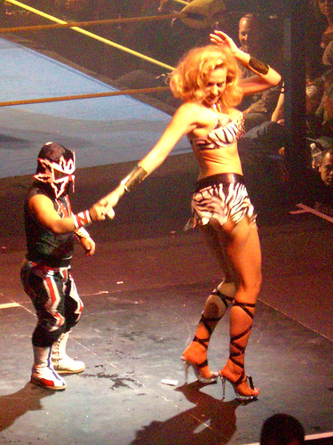 Mini Mexican Wrestler and Prostitute-Luchador