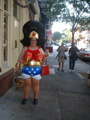 Funny Halloween Costume-Fat Wonderwoman