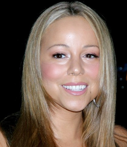 Mariah Carey straight blonde hair