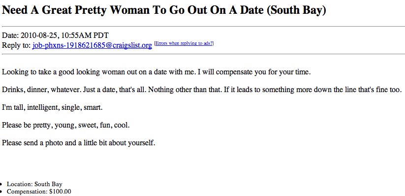 Funny Craigslist ad
